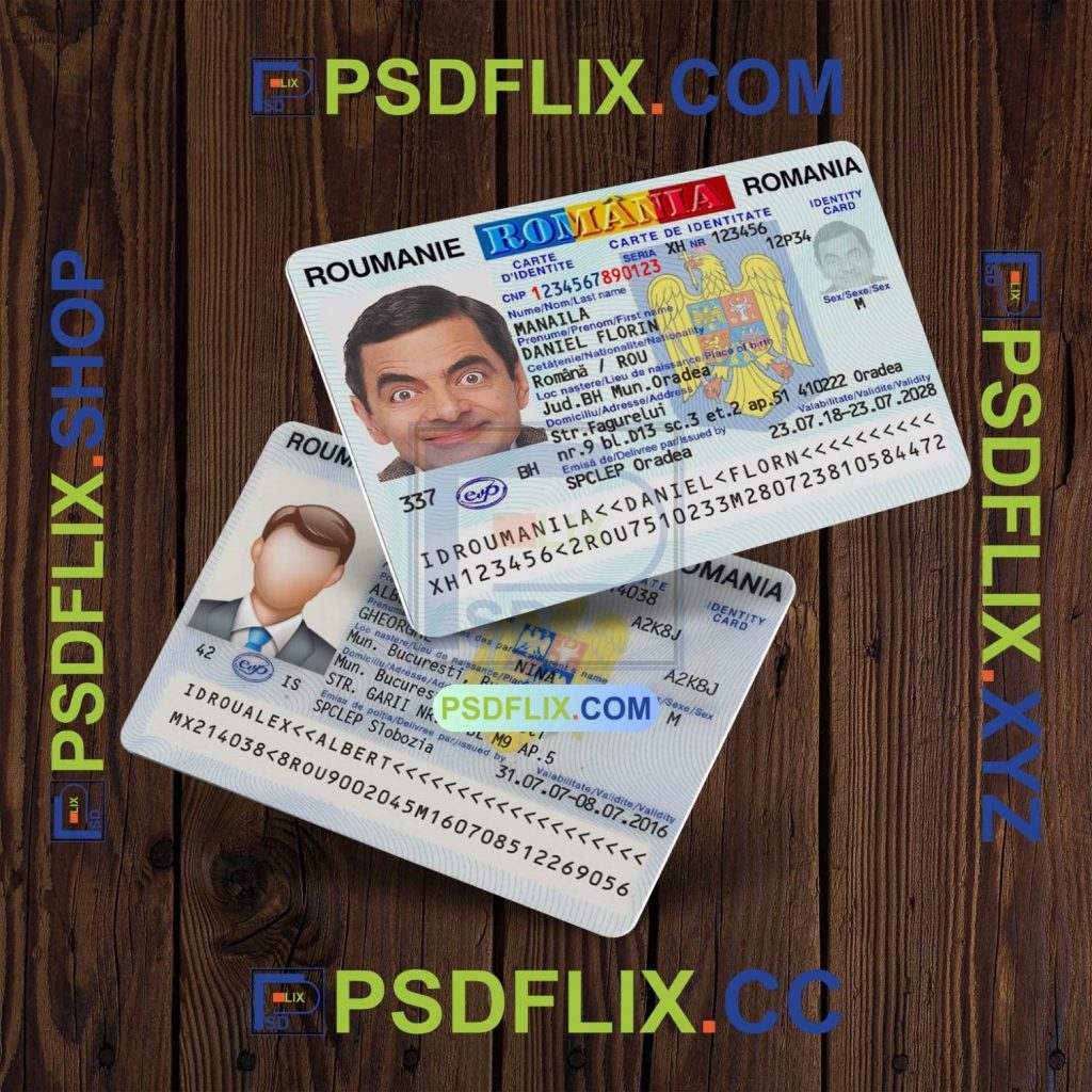 Romania ID Card PSD Template PSD HUT