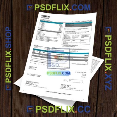 Yamaha Bill PDF Template